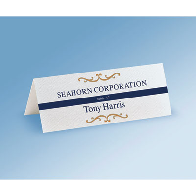 Small Textured Tent Cards, White, 3.75 x 1.44, 6 Cards/Sheet, 25 Sheets/Pack