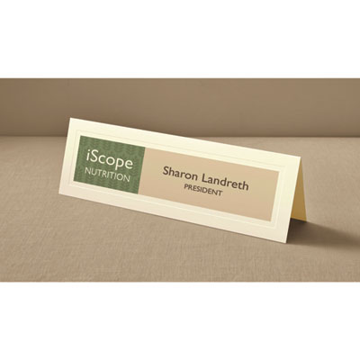 Avery Large Embossed Tent Card, Ivory, 11 x 3.5,, 1 Card/Sheet, 50 Sheets/Pack (AVE5915) AVE5915