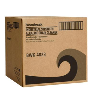 Industrial Strength Alkaline Drain Cleaner and Clog Remover, 32 oz Bottle, 12/Carton