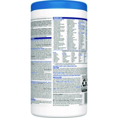 Bleach Germicidal Wipes, 1-Ply, 6.75 x 9, Unscented, White, 70/Canister, 6 Canisters/Carton
