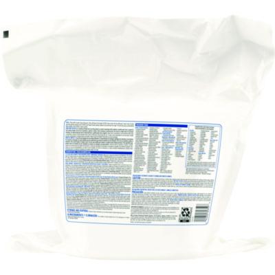 Bleach Germicidal Wipes, 1-Ply, 12 x 12, Unscented, White, 110/Refill, 2 Refills/Carton