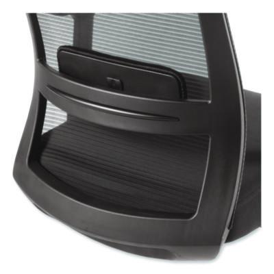 Alera Ashdale Ergonomic Fabric Swivel Task Chair, Supports 275 lb, 18.15 to 21.89 Seat Height, Black Seat/Back, Silver Base