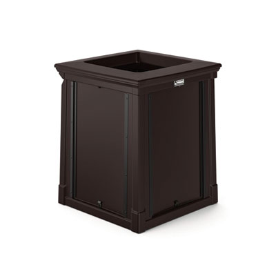 Suncast Commercial® Resin Customizable Garbage Can with Open Lid