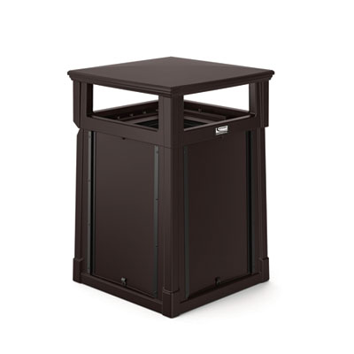Suncast Commercial® Resin Customizable Garbage Can with Covered Lid