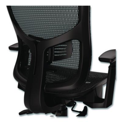 Alera Hollins Ergonomic Mesh Swivel Task Chair, Supports Up to 275lb, 18.57 to 22.54 Seat Height, Black Seat/Back, Black Base