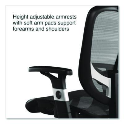 Alera Minerva Ergonomic Mesh Swivel Task Chair, Supports Up to 275lb, 17.24 to 20.98 Seat Height, Gray Seat/Back, Silver Base