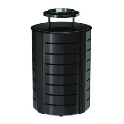 Suncast Commercial® Outdoor Decorative Metal Trash Can with Metal Lid with Ash Bonnet