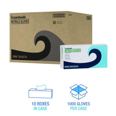 Disposable General-Purpose Powder-Free Nitrile Gloves, Small, Black, 4.4 mil, 100/Box, 10 Boxes/Carton