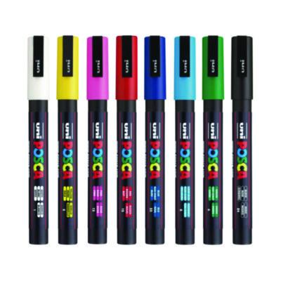 Water-Based Paint Markers, Fine Bullet Tip, Assorted Colors, 8/Pack