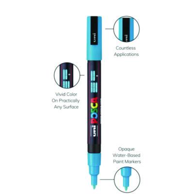 Water-Based Paint Markers, Fine Bullet Tip, Assorted Colors, 8/Pack