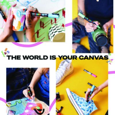 Water-Based Paint Markers, Fine Bullet Tip, Assorted Colors, 8/Pack