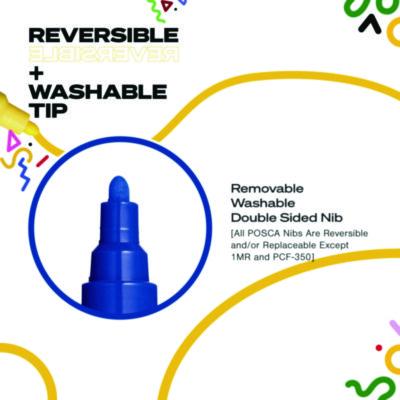 Water-Based Paint Markers, Fine Bullet Tip, Assorted Colors,16/Pack