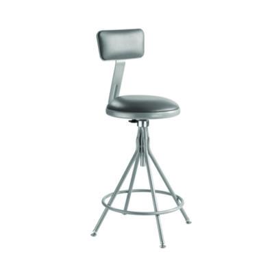 NPS® 6500 Series Height Adjustable Heavy Duty Vinyl Padded Swivel Steel Stool With Backrest