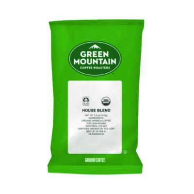 Green Mountain Coffee Fair Trade Organic House Blend Coffee, Fractional Packs, 2.5 oz, 50/Carton (GMT4493) GMT4493