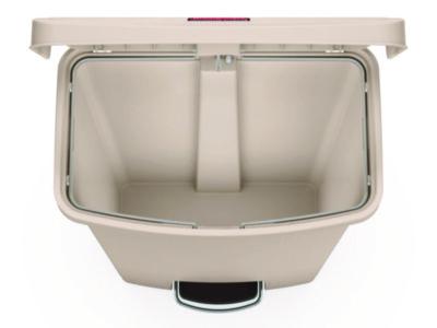 Streamline Resin Step-On Container, Front Step Style, 18 gal, Polyethylene, Beige