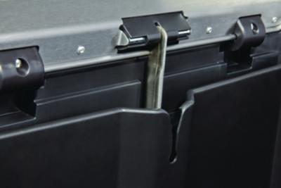 Slim Jim Stainless Steel Step-On Container, Front Step Style, 24 gal, Stainless Steel, Black