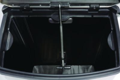 Slim Jim Stainless Steel Step-On Container, Front Step Style, 24 gal, Stainless Steel, Black