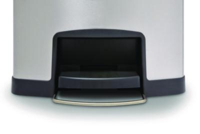 Slim Jim Stainless Steel Step-On Container, Front Step Style, 24 gal, Stainless Steel, Black