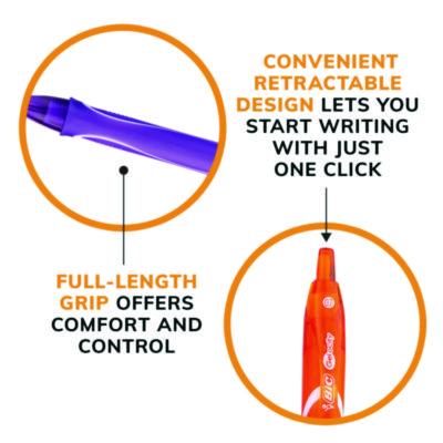 Gel-ocity Quick Dry Gel Pen, Retractable, Fine 0.7 mm, Assorted Ink and Barrel Colors, Dozen