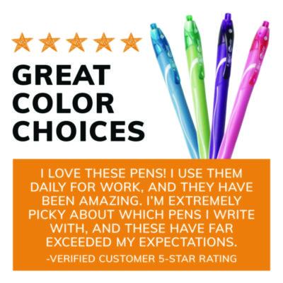 Gel-ocity Quick Dry Gel Pen, Retractable, Fine 0.7 mm, Assorted Ink and Barrel Colors, Dozen