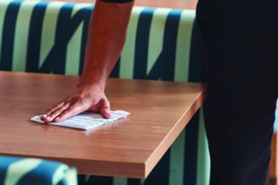 Disposable Microfiber Cleaning Cloths, 12 x 12, White/Blue Stripe, 600/Carton