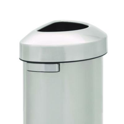 Refine Series Waste Receptacle, 21 gal, Plastic/Stainless Steel