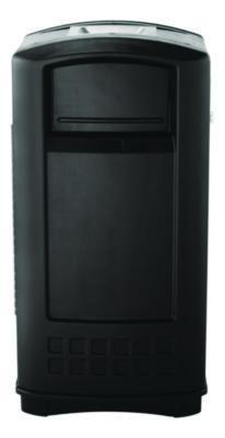 Plaza Jr. Container, 35 gal, Plastic, Black