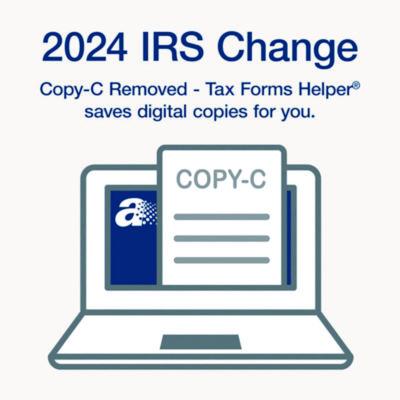 4-Part 1099-NEC Tax Form Kit with Security Envelopes and Tax Forms Helper, 2024, 8.5 x 3.66, 3 Forms/Sheet, 15 Forms Total