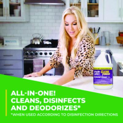 Clean Finish Disinfectant Cleaner, 1 gal Bottle, Herbal