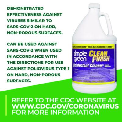 Clean Finish Disinfectant Cleaner, 1 gal Bottle, Herbal
