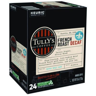 Tully%27s Coffee French Roast Decaf Coffee K-Cups, 24/Box (192419) GMT192419