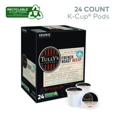 Tully%27s Coffee French Roast Decaf Coffee K-Cups, 24/Box (192419) GMT192419