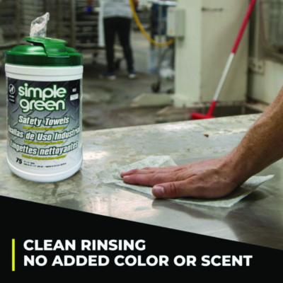 Safety Towels, 1-Ply, 10 x 11.75, White, Unscented, 75/Canister, 6 Canisters/Carton