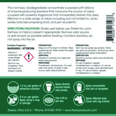 Bio Conqueror 105 Enzymatic Odor Counteractant Concentrate, Fabulous, 32 oz Bottles, 12/Carton