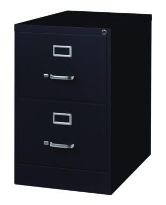 AleraTwo-Drawer Economy Vertical File, 2 Legal-Size File Drawers, Black, 18 x 26.5 x 28.37 (ALE14103) ALE14103