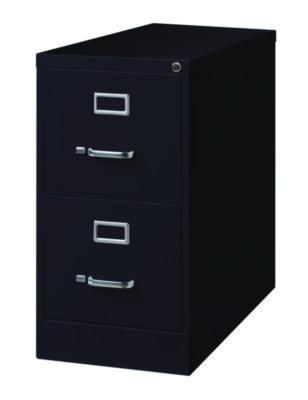 AleraTwo-Drawer Economy Vertical File, 2 Letter-Size File Drawers, Black, 15" x 28.5" x 28.37" (ALE18770) ALE18770