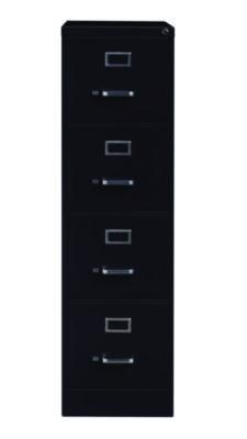 AleraFour-Drawer Economy Vertical File, 4 Letter-Size File Drawers, Black, 15" x 28.5" x 52" (ALE18773) ALE18773