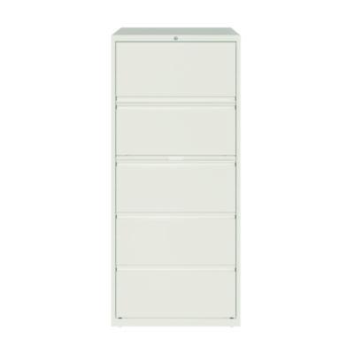 AleraLateral File, 5 Letter/Legal/A4 -Size File Drawers, White, 30" x 18.63" x 67.63" (ALE23699) ALE23699
