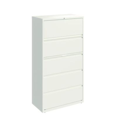 AleraLateral File, 5 Letter/Legal/A4 -Size File Drawers, White, 36" x 18.63" x 67.63" (ALE23703) ALE23703