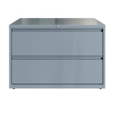 AleraLateral File, 2 Letter/Legal/A4 -Size File Drawers, Arctic Silver, 42" x 18.63" x 28" (ALE23748) ALE23748
