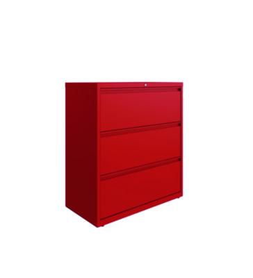 AleraLateral File, 3 Letter/Legal/A4 -Size File Drawers, Lava Red, 36" x 18.63" x 40.25" (ALE24252) ALE24252