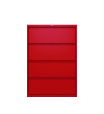 AleraLateral File, 4 Letter/Legal/A4 -Size File Drawers, Lava Red, 36" x 18.63" x 52.5" (ALE24255) ALE24255