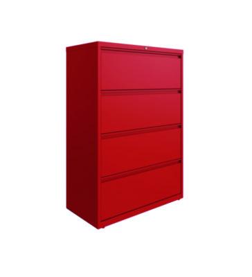 AleraLateral File, 4 Letter/Legal/A4 -Size File Drawers, Lava Red, 36" x 18.63" x 52.5" (ALE24255) ALE24255