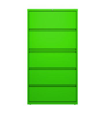 AleraLateral File, 5 Letter/Legal/A4 -Size File Drawers, Screamin%27 Green, 36" x 18.63" x 67.63" (ALE24259) ALE24259