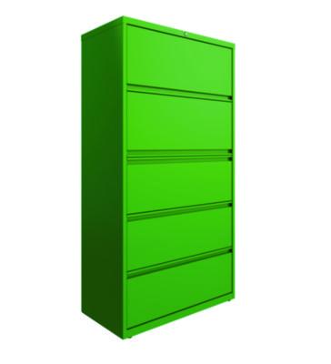 AleraLateral File, 5 Letter/Legal/A4 -Size File Drawers, Screamin%27 Green, 36" x 18.63" x 67.63" (ALE24259) ALE24259