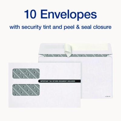 4-Part 1099-MISC Tax Form Kit with Security Envelopes and Tax Forms Helper, 2024, 8 x 5, 2 Forms/Sheet, 10 Forms Total