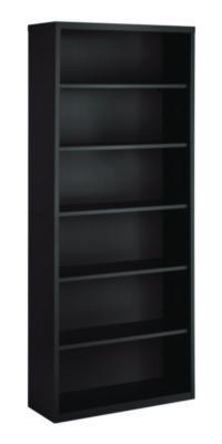 AleraSix-Shelf Metal Bookcase, 34.5" x 13" x 82", Charcoal (ALE22198) ALE22198