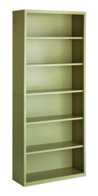 AleraSix-Shelf Metal Bookcase, 34.5" x 13" x 82", Putty (ALE21212) ALE21212