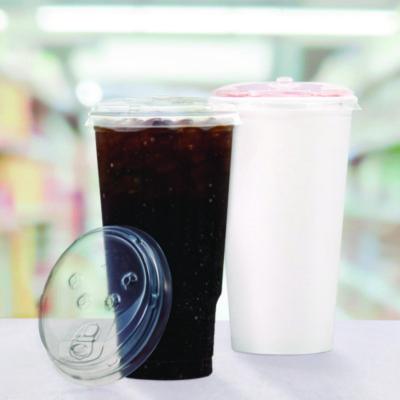 Dart Prima Strawless Plastic Lids, Fits 30 oz to 32 oz Cold Cups, Clear, 100/Sleeve, 12 Sleeves/Carton (DCCP3032RSL) DCCP3032RSL