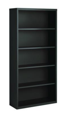 AleraFive-Shelf Metal Bookcase, 34.5" x 13" x 72", Charcoal (ALE22197) ALE22197